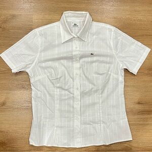 Lacoste 100% Cotton Classic White Button Down Shirt